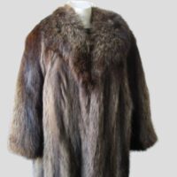 Raccoon Fur Coat Jacket MINT Sz 8