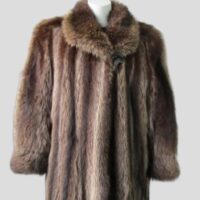 Raccoon Fur Coat Jacket Women MINT Sz 8