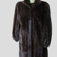 Mink Fur Coat Jacket MINT Sz 14 Natural Dark Ranch