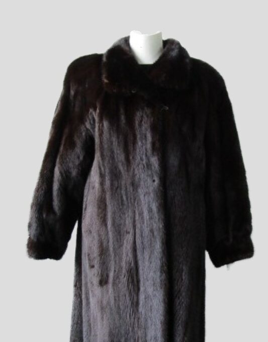 Mink Fur Coat Jacket MINT+ Sz 8 Natural Dark Ranch