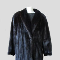 Mink Fur Coat Jacket SUPERB Sz 12 L Natural Dark Ranch