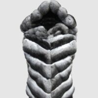 Chinchilla Fur Vest with Fixed Hood