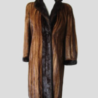 Mink Fur Coat SUPERB Sz 8 Natural Demi-Buff and Dark Ranch