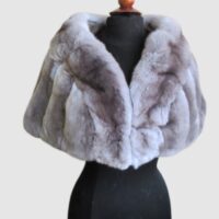 Chinchilla Fur Cape Shawl Stole Wrap Wedding