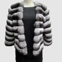 Chinchilla Fur Jacket Coat Sz 8
