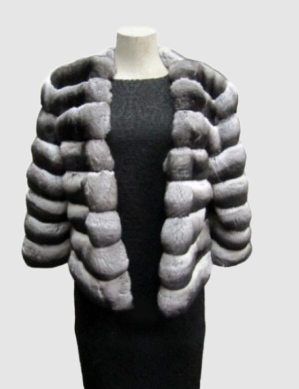 Chinchilla Fur Jacket Coat Sz 8