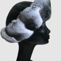 Sheared Mink Fur Hat with Chinchilla Fur