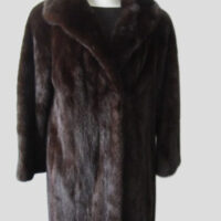 Mink Fur Coat Jacket MINT+ Sz 10 Natural Dark Ranch