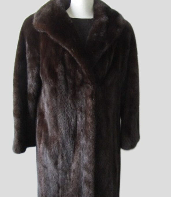 Mink Fur Coat Jacket MINT+ Sz 10 Natural Dark Ranch