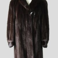 Mink Fur Coat Jacket Sz 8 SUPERB Natural Dark Ranch