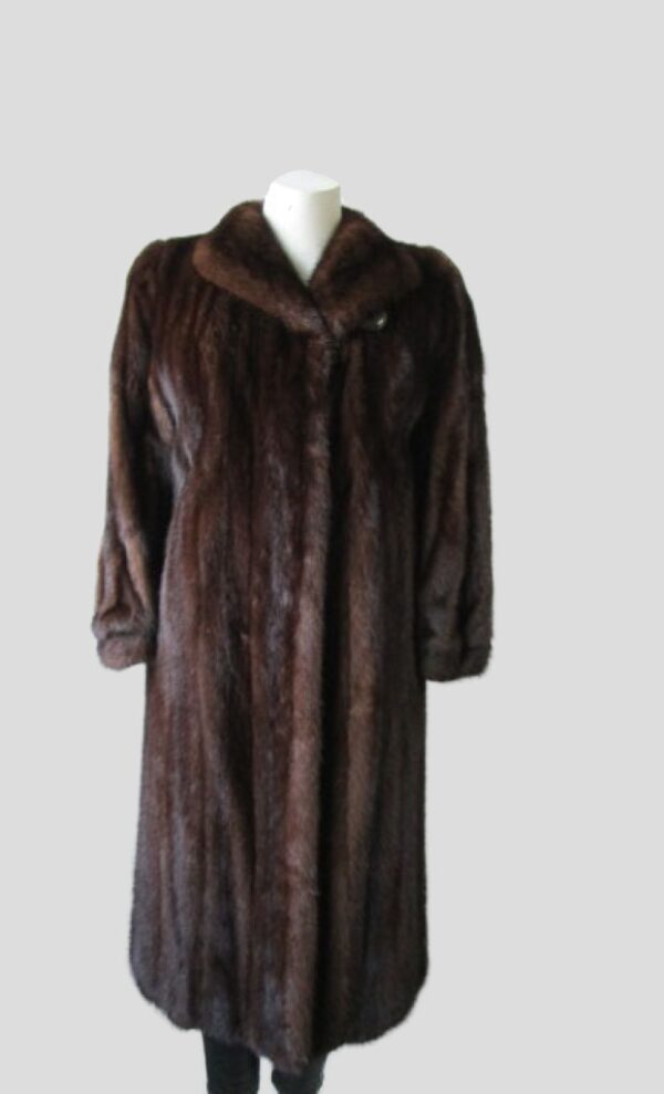 Mink Fur Coat Jacket MINT Sz 8 Natural Dark Pastel