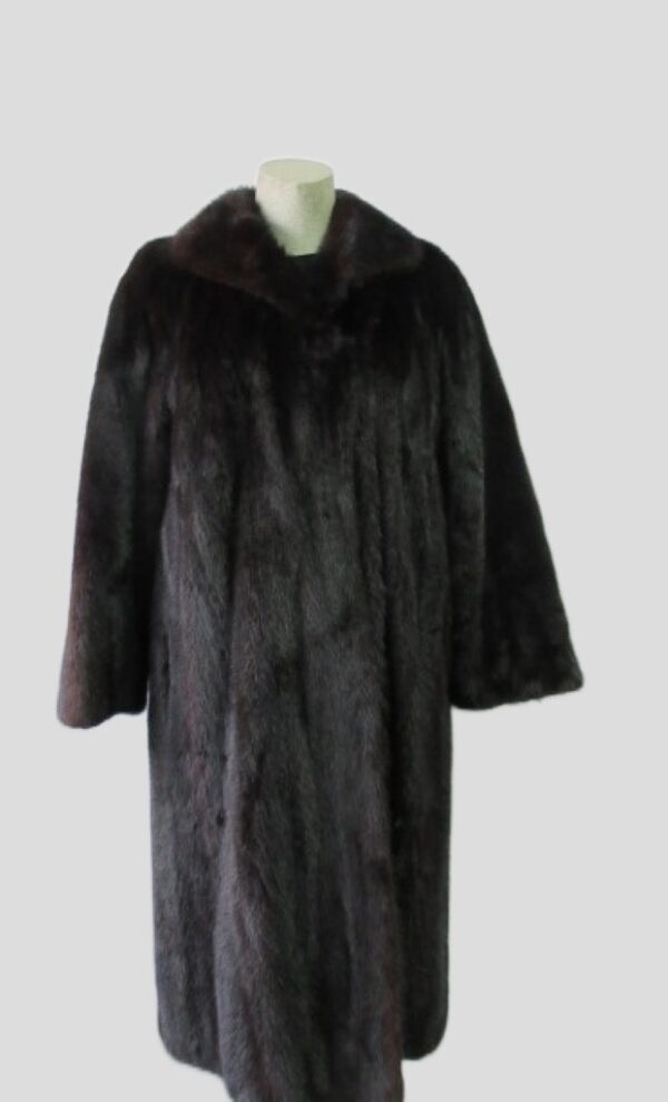 Mink Fur Coat Jacket MINT Sz 14 Natural Dark Ranch