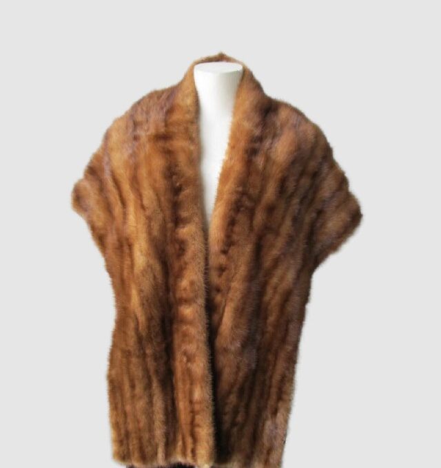 Mink Fur Stole Wrap Cape Wedding MINT