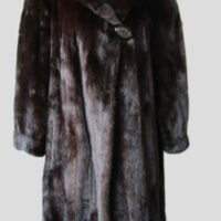 Mink Fur Coat Jacket MINT+ Sz 14 Natural Dark Ranch