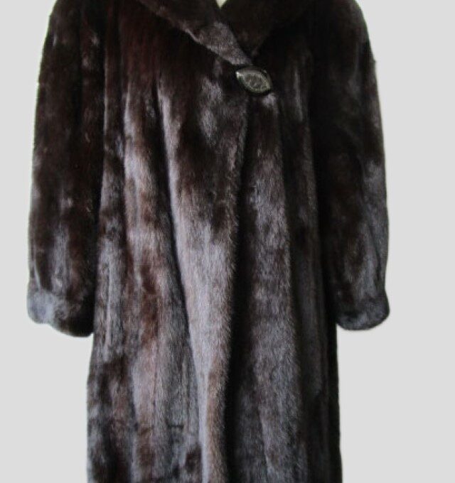 Mink Fur Coat Jacket MINT+ Sz 14 Natural Dark Ranch