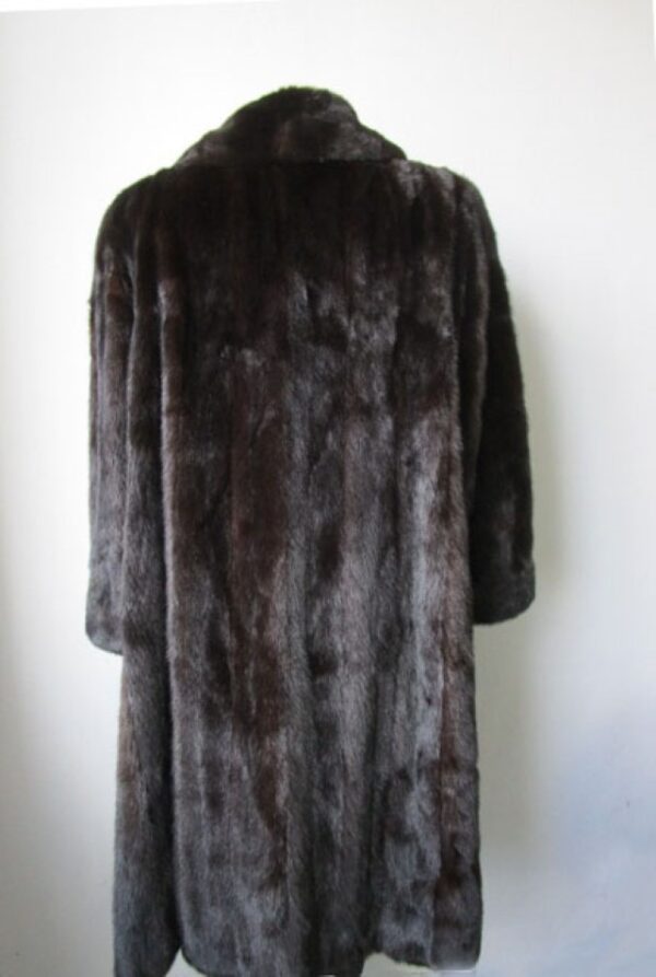 Mink Fur Coat Jacket MINT+ Sz 14 Natural Dark Ranch - Image 5