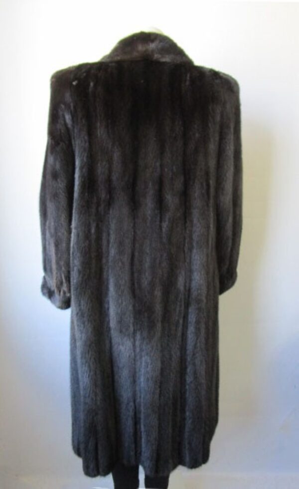 Mink Fur Coat Jacket SUPERB Sz 8 Natural Black - Image 4