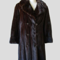 Mink Fur Coat Jacket MINT Sz 6 Natural Dark Ranch