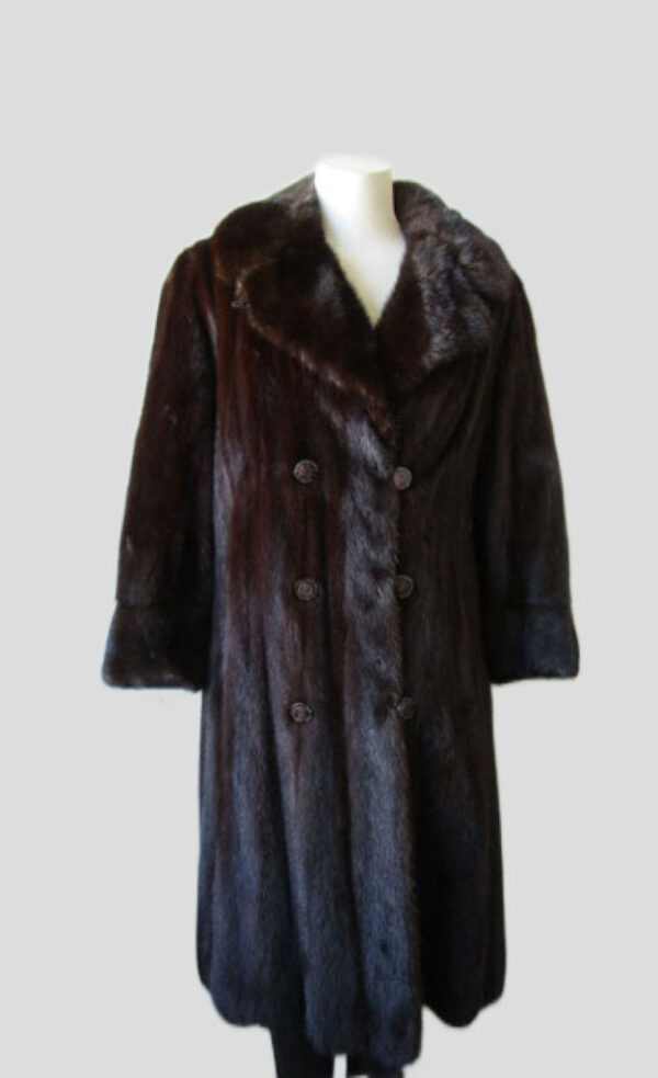 Mink Fur Coat Jacket MINT Sz 6 Natural Dark Ranch
