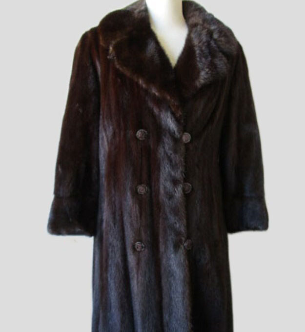 Mink Fur Coat Jacket MINT Sz 6 Natural Dark Ranch