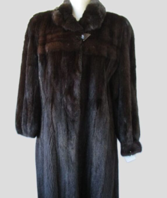 Mahogany Mink Fur Coat Jacket MINT Sz 10