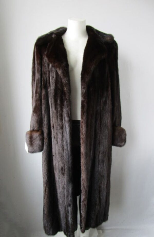 Mink Fur Coat Jacket MINT Sz 12/14 Natural Dark Ranch - Image 2