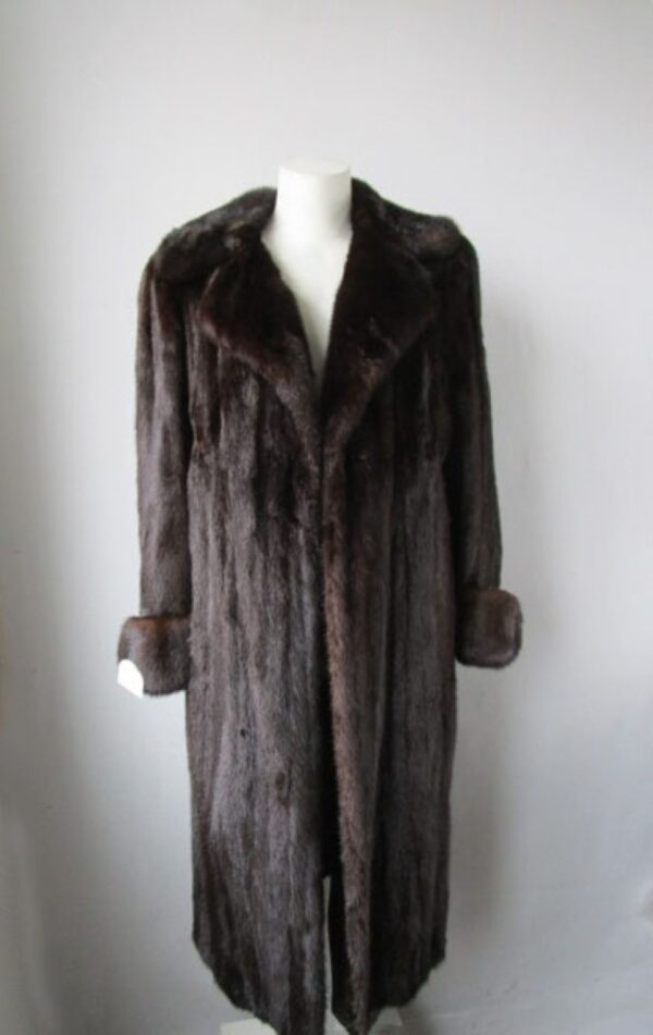 Mink Fur Coat Jacket MINT Sz 12/14 Natural Dark Ranch - Image 3