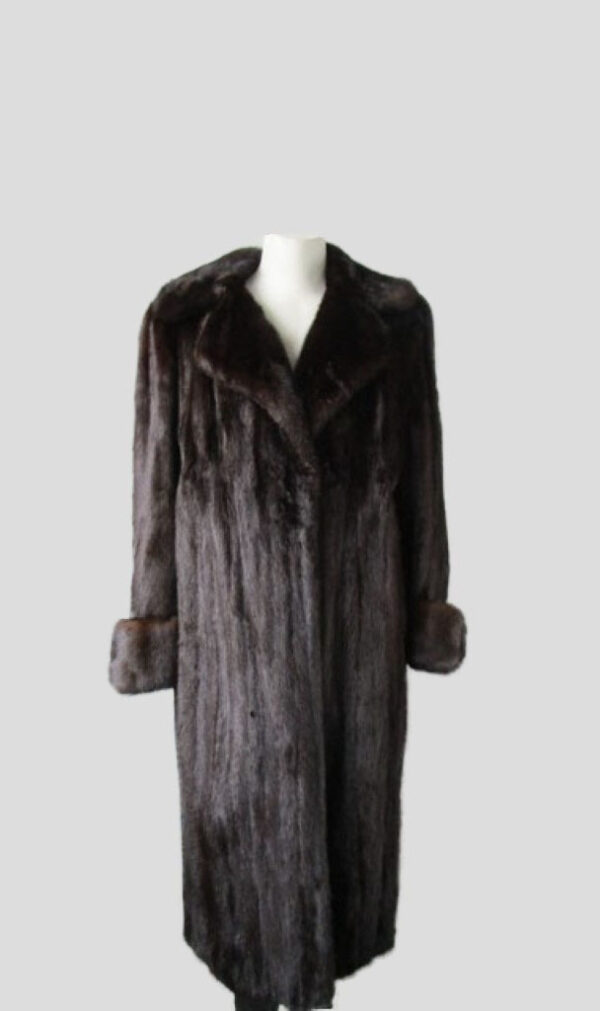 Mink Fur Coat Jacket MINT Sz 12/14 Natural Dark Ranch