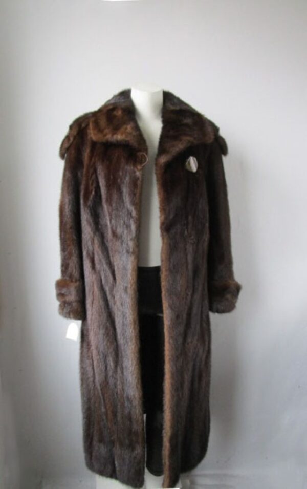 Mink Fur Coat MINT Sz 8 Natural Dark Pastel - Image 2