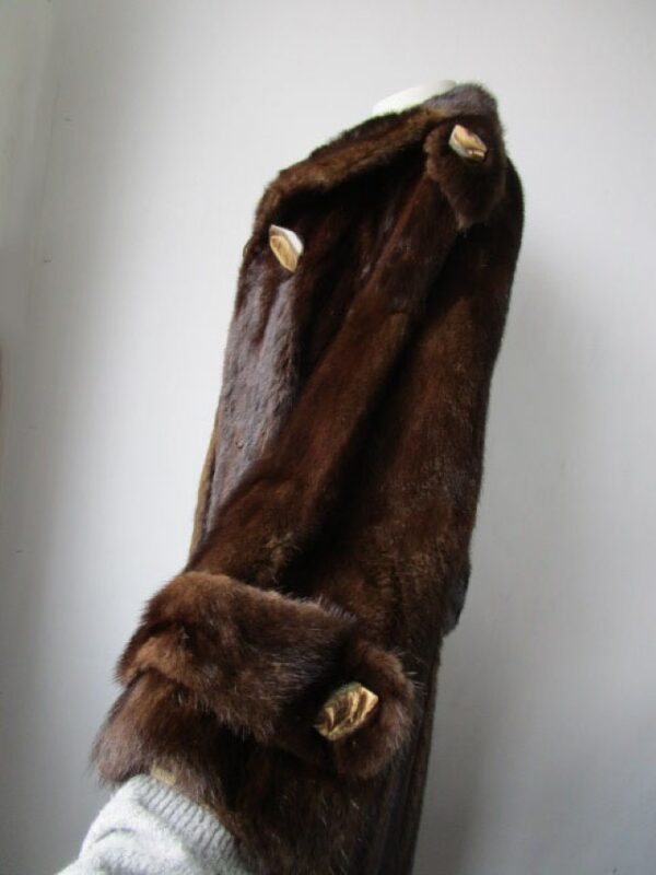 Mink Fur Coat MINT Sz 8 Natural Dark Pastel - Image 3