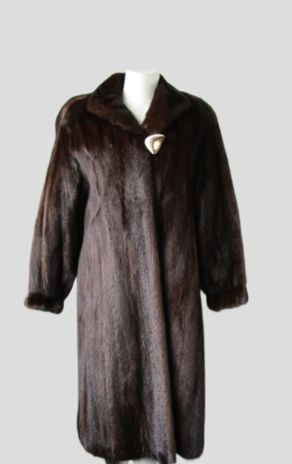 Mink Fur Coat Excellent Sz 8 Natural Dark Ranch