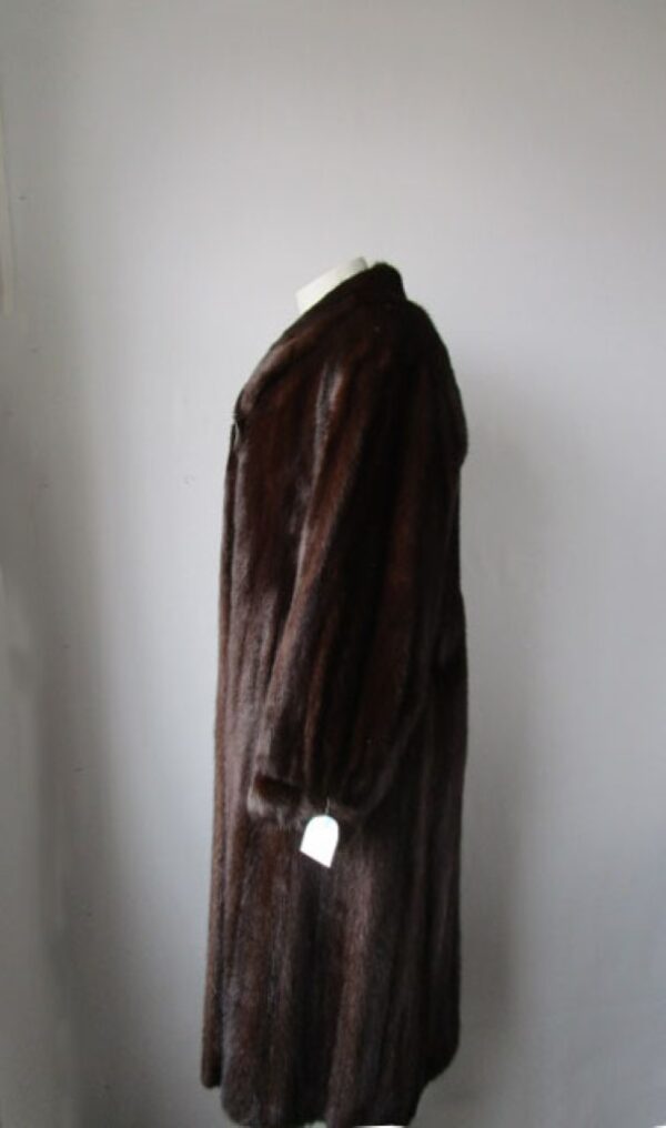 Mink Fur Coat Excellent Sz 8 Natural Dark Ranch - Image 5