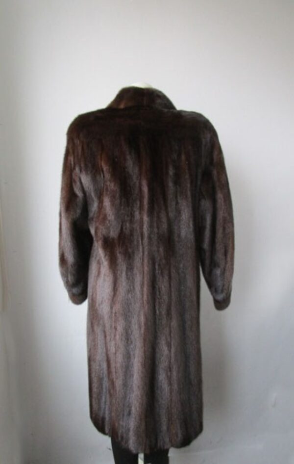 Mink Fur Coat Excellent Sz 8 Natural Dark Ranch - Image 4