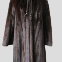 Mink Fur Coat Jacket MINT+  Sz 10 Natural Mahogany
