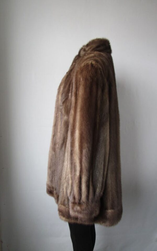 Mink Fur Coat Jacket Sz 10 MINT+ Natural Blue Iris - Image 4