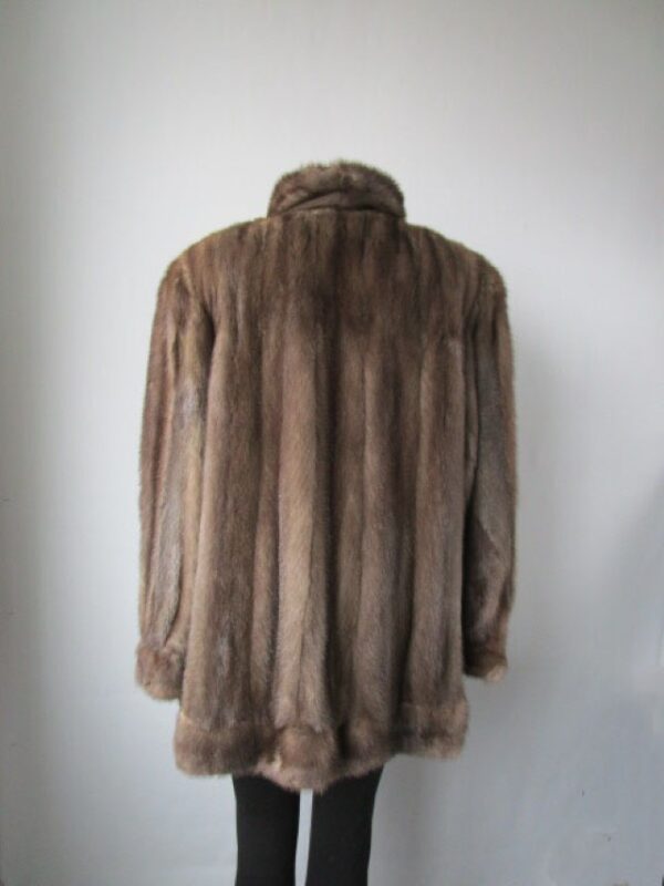 Mink Fur Coat Jacket Sz 10 MINT+ Natural Blue Iris - Image 3