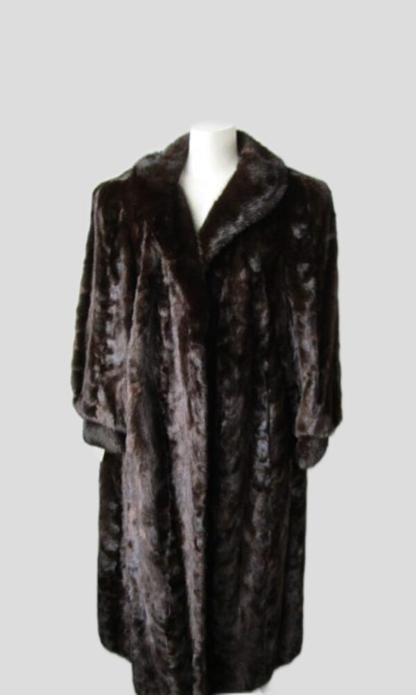 Mink Fur Coat Jacket Sz 10 MINT Natural Dark Ranch