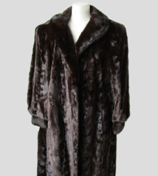Mink Fur Coat Jacket Sz 10 MINT Natural Dark Ranch