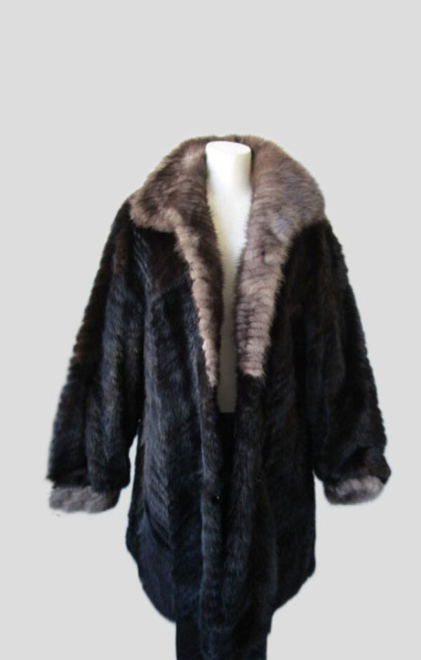 Mink Fur Coat Mint Sz 8 Natural Dark Ranch & Blue Iris