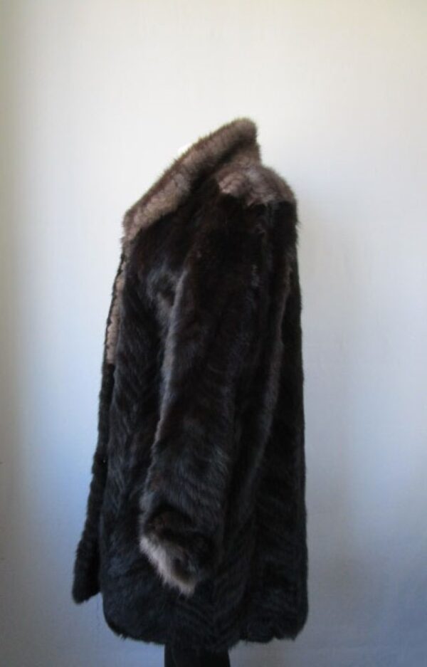Mink Fur Coat Mint Sz 8 Natural Dark Ranch & Blue Iris - Image 2