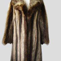 Raccoon Fur Coat Jacket MINT Sz 4