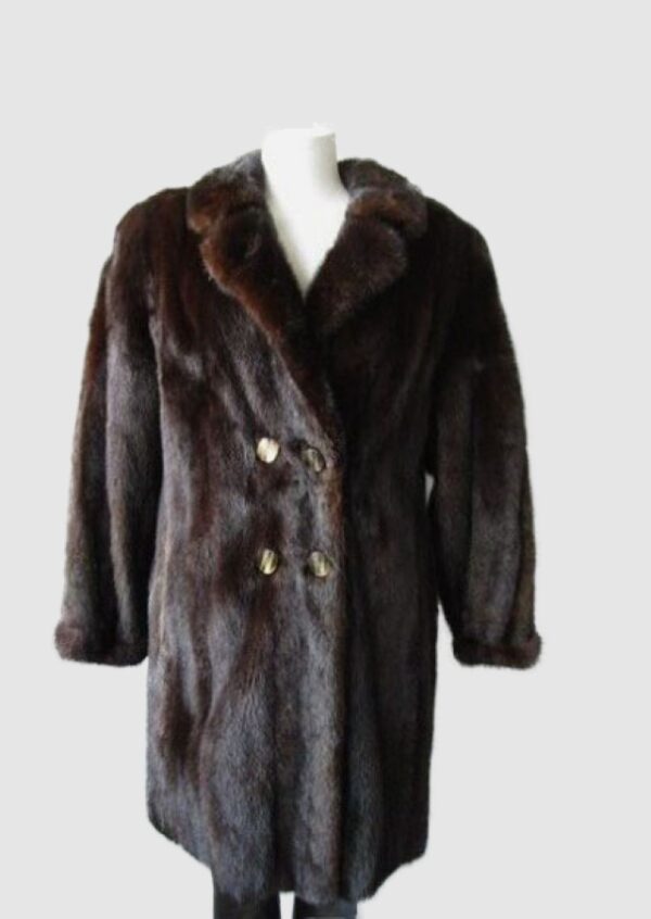 Mink Fur Coat Jacket MINT+ Sz 10 Natural Dark Ranch
