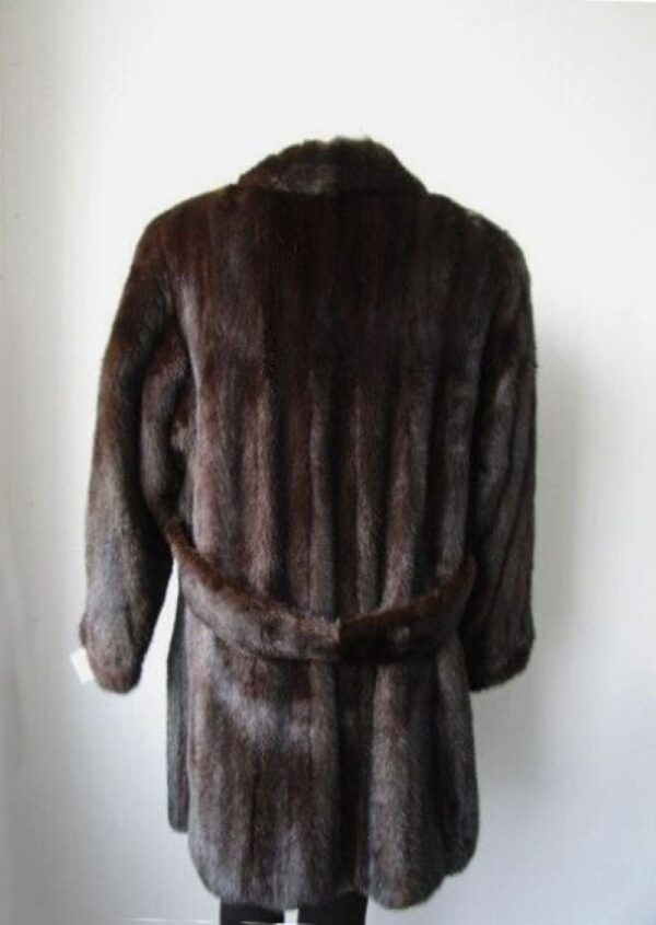 Mink Fur Coat Jacket MINT+ Sz 10 Natural Dark Ranch - Image 2