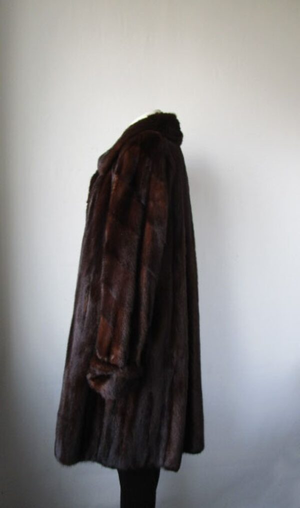 Mink Fur Coat Jacket Stroller MINT+ Sz 12 Natural Dark Pastel - Image 4