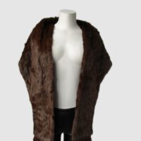 Squirrel Fur Stole Wrap Cape with Tails Wedding Sz Large MINT