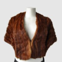 Mink Fur Stole Wrap Cape MINT Chinese Mink