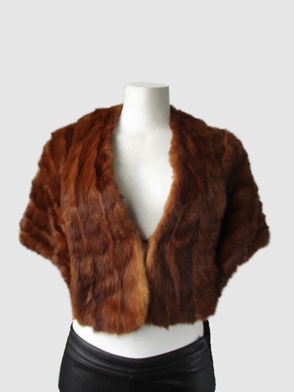Mink Fur Stole Wrap Cape MINT Chinese Mink