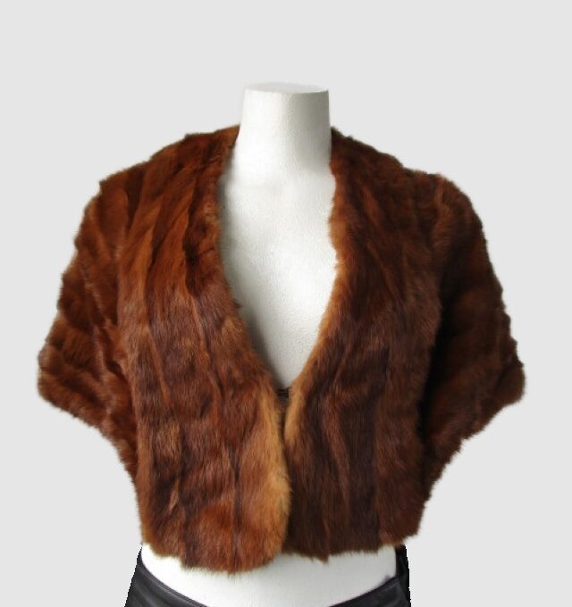Mink Fur Stole Wrap Cape MINT Chinese Mink