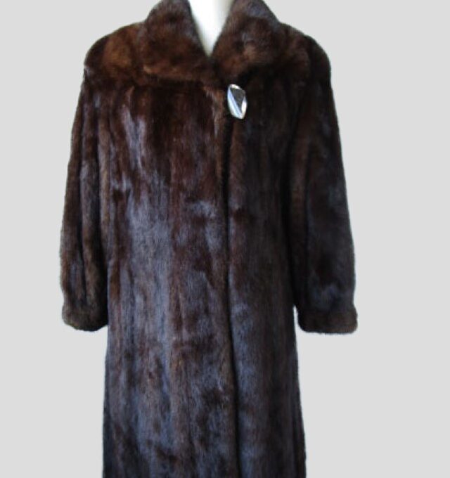 Mink Fur Coat Jacket MINT+ Sz 10 Natural Dark Pastel