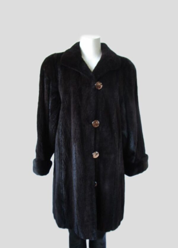 Sheared Mink Fur Jacket Coat SUPERB Sz 8 Brown